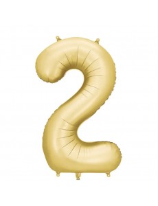 Balão Número 2 Dourado Mate